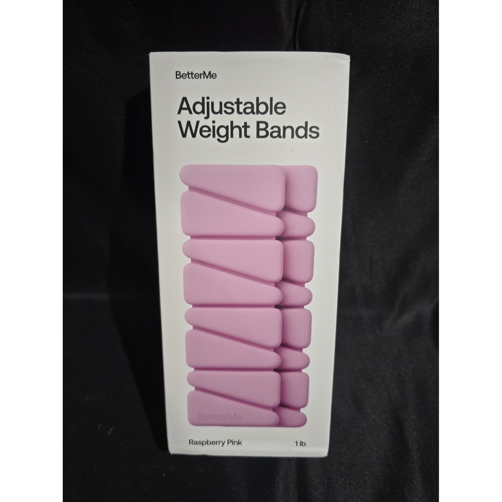 BetterMe Adjustable Weight Bands 1lb Pair Raspberry Pink Resistance Trainers NEW